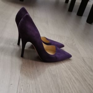 Kate spade purple velvet Court heels